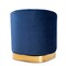 Baxton Studio Fiore Royal Blue Velvet Upholstered Gold Finished Swivel Accent Chair 161-10397 - alternate 5